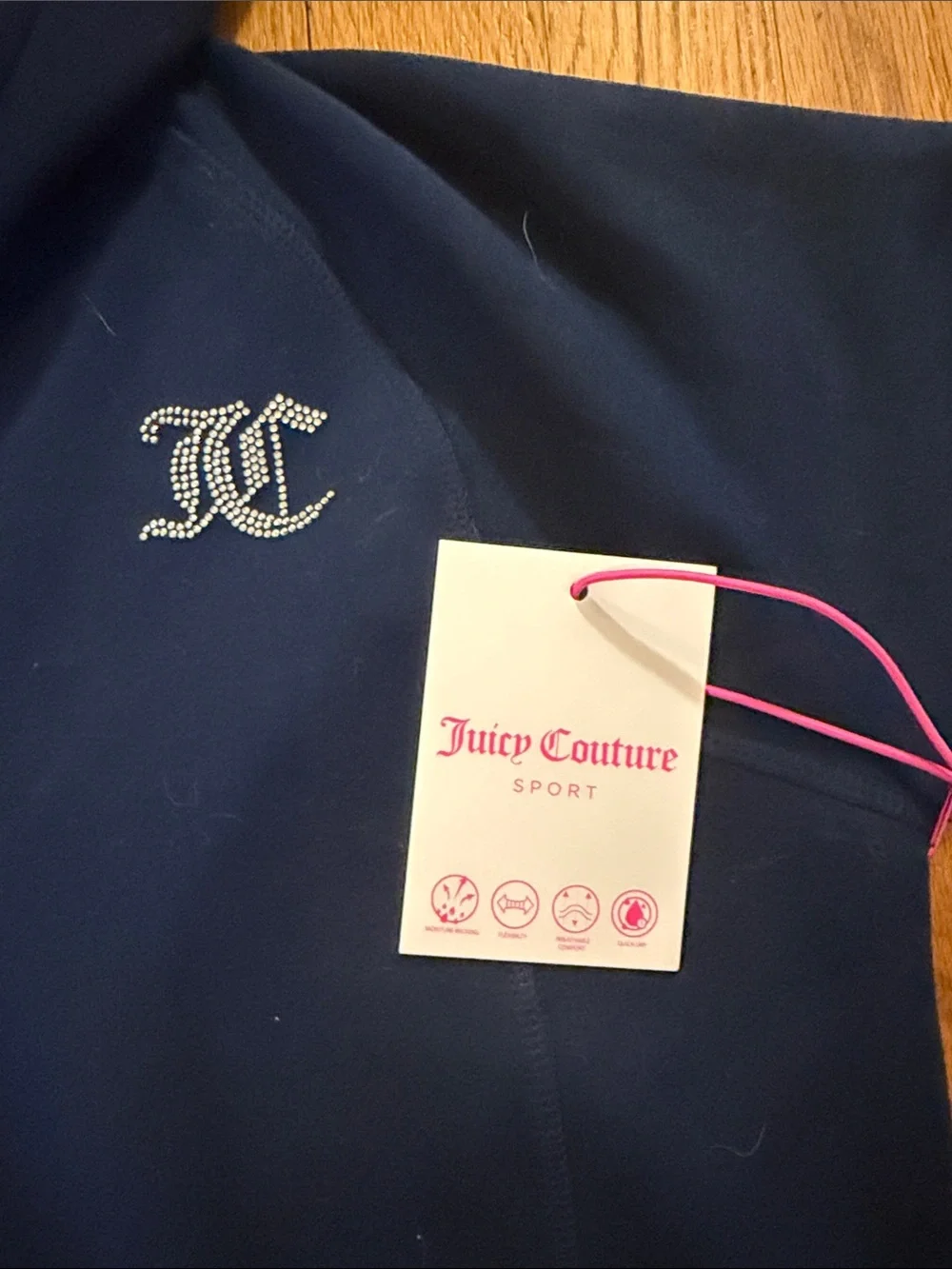 Juicy Couture Navy Half-Zip Pullover Sweatshirt